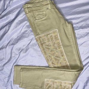 Super fun H&M hand stitched embroidery Jeans